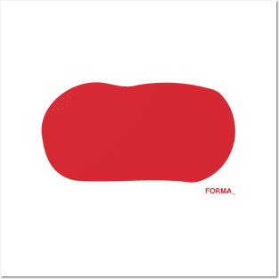 Red ellipse forma Posters and Art